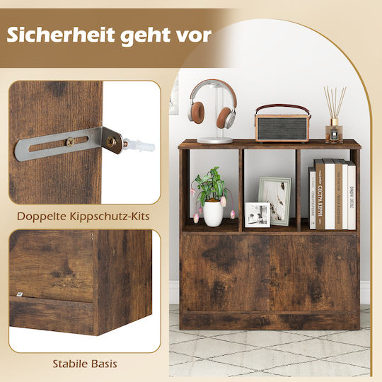 Brown Bookcase 70x30x70cm
