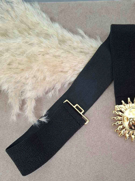 Elastische Damen Gürtel Schwarz