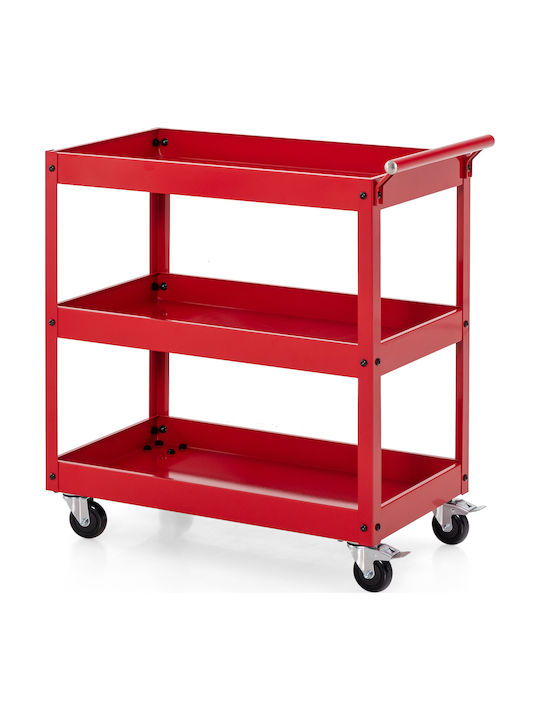 Costway Rack de bucătărie Metalic Roșie