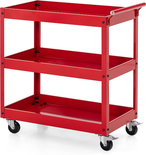 Costway Rack de bucătărie Metalic Roșie