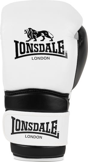Lonsdale Barford Boxing Gloves Leather for Match White