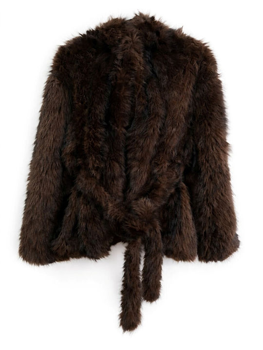 Women's Short Fur Dark Brown