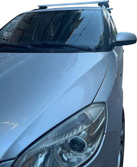 Hermes Μπάρες Οροφής Αλουμινίου για Skoda Fabia 2007>2014 (Σετ χωρίς πόδια)
