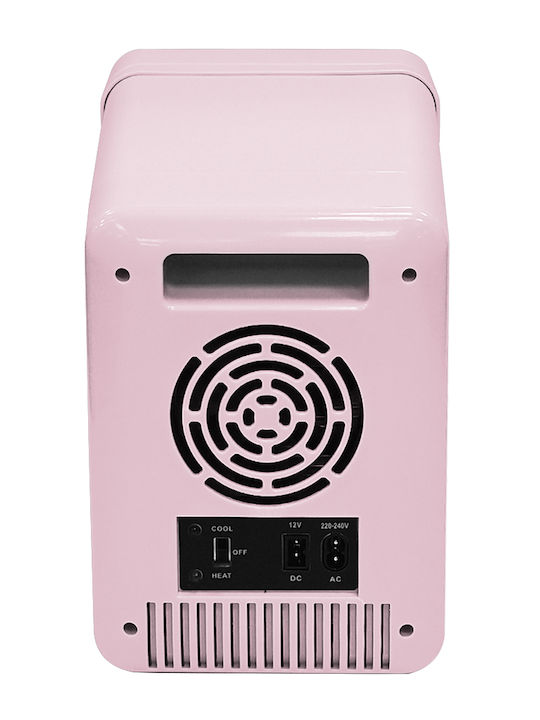 Cosmetic Refrigerator 4lt With Shelf With Mirror With LED Lighting And Heating Function Pink 42W