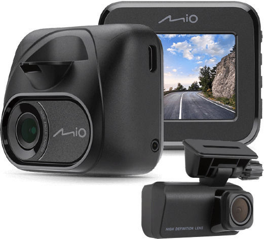 Mio Windshield Car DVR Set with Rear Camera