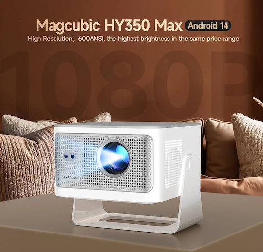 Magcubic HY350MAX Mini Projector LCD Full HD Λάμπας LED με Wi-Fi και Ενσωματωμένα Ηχεία