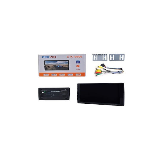 PerVoi Car Audio System 2DIN (Bluetooth/USB/AUX/WiFi/GPS/Apple-Carplay/Android-Auto) with Touch Screen 7"