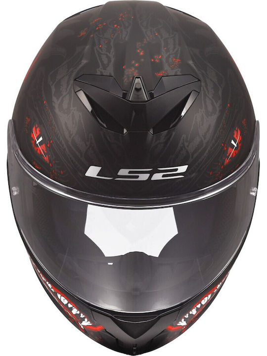 LS2 FF820 Rapid III KaiJu II Matt Black/Red/White Motorcycle