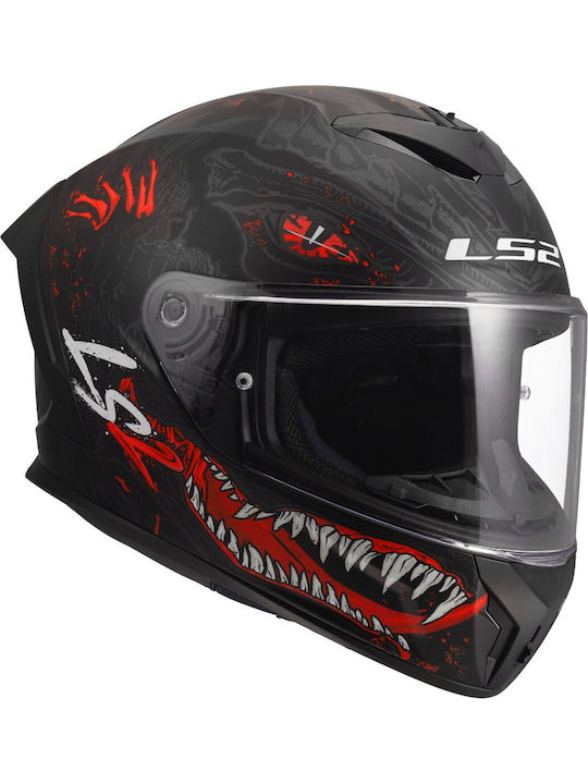 LS2 FF820 Rapid III KaiJu II Matt Black/Red/White Κράνος Μηχανής Full Face ECE 22.06 1350gr