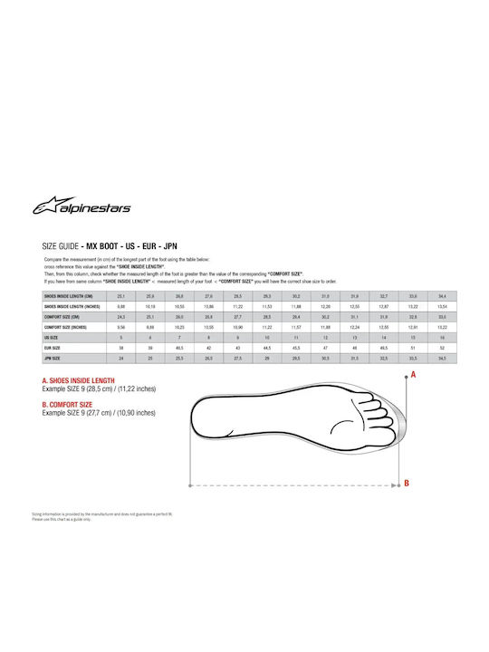 Alpinestars Tech 5 Ανδρικές Μπότες Motocross Πορτοκαλί