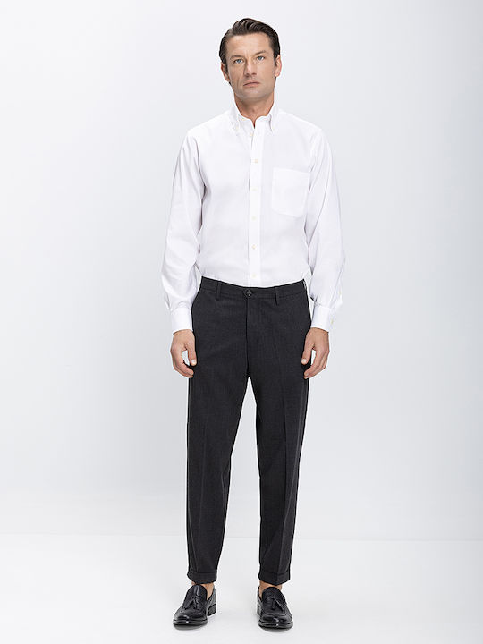 Trousers Elastic in Loose Fit Γκρί Σκούρο