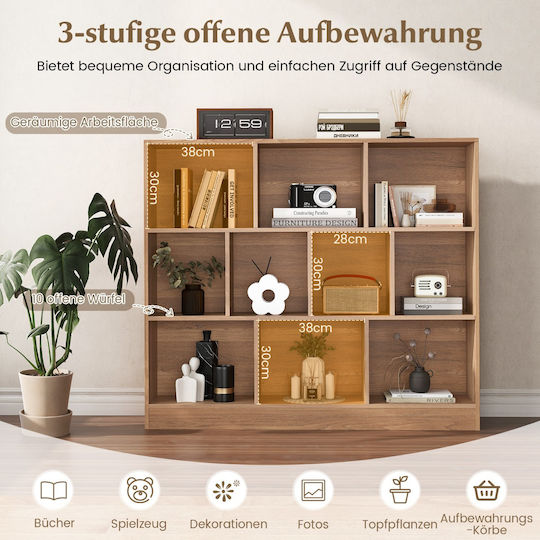 Bookcase Natural Color 120x24x104cm