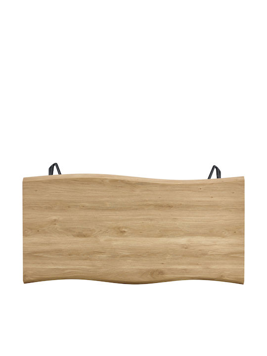 Tisch Speisesaal Holz mit Metallgestell Sonoma/black 140x70x77.5cm