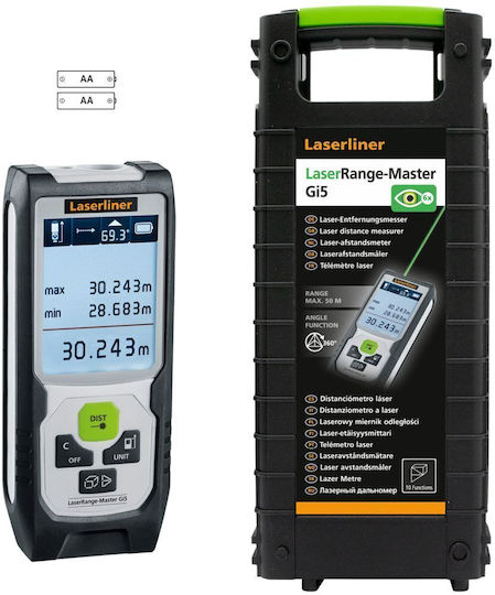 Laserliner Laser Entfernungsmesser 080.825A mit einer Messreichweite von bis zu 50m