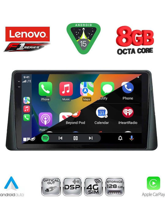 Lenovo Car Audio System for Ford Focus 2019 (Bluetooth/USB/WiFi/GPS/Apple-Carplay/Android-Auto) with Touch Screen 9"