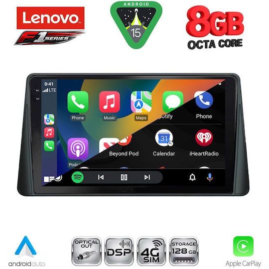 Lenovo Car Audio System for Ford Focus 2019 (Bluetooth/USB/WiFi/GPS/Apple-Carplay/Android-Auto) with Touch Screen 9"