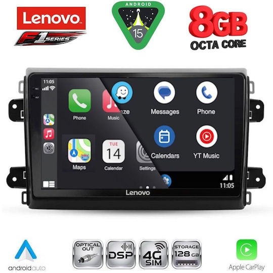 Lenovo Ηχοσύστημα Αυτοκινήτου για Fiat Ducato 2021 (Bluetooth/USB/WiFi/GPS/Apple-Carplay/Android-Auto) με Οθόνη Αφής 9"