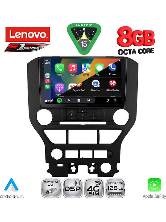 Lenovo Car Audio System for Ford Mustang 2015-2020 with Touch Screen 9" Lenovo SSR 10166 CPA 4BUT Bluetooth USB WiFi GPS Apple CarPlay Android Auto