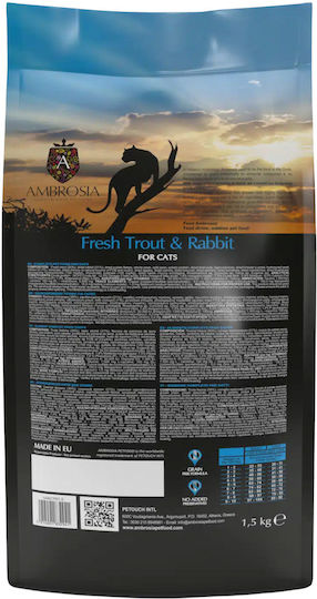 Ambrosia Fresh Trout & Rabbit Hrană Uscată fără Cereale pentru Pisici Sterilizate Adulte cu Păstrăv / Iepure 5kg