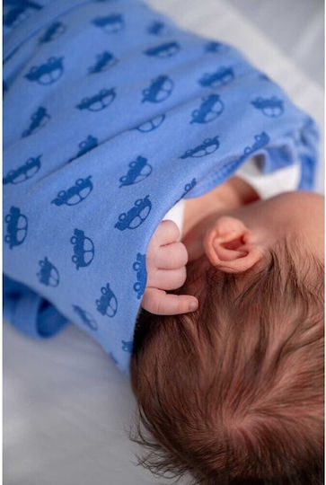 Babybliss Спален Чувал Носещо Се Одеяло За Повиване Blisssnug Сини Коли Blue Комплект 2 Бр