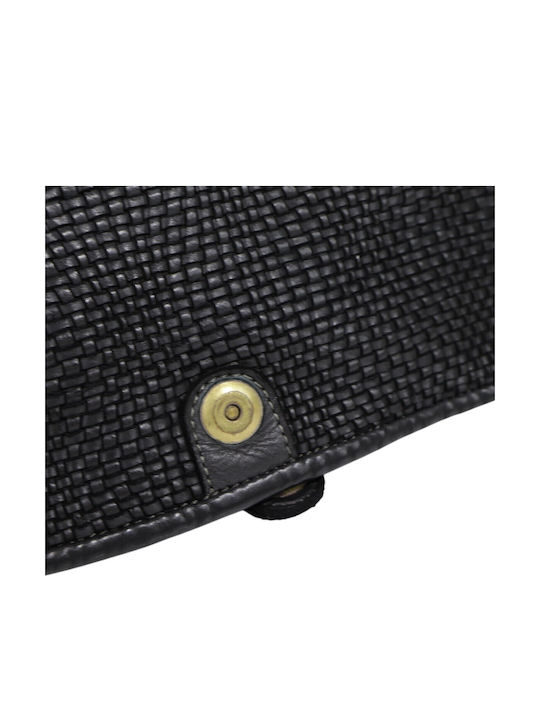 Black Leather Women's Flap Bag
