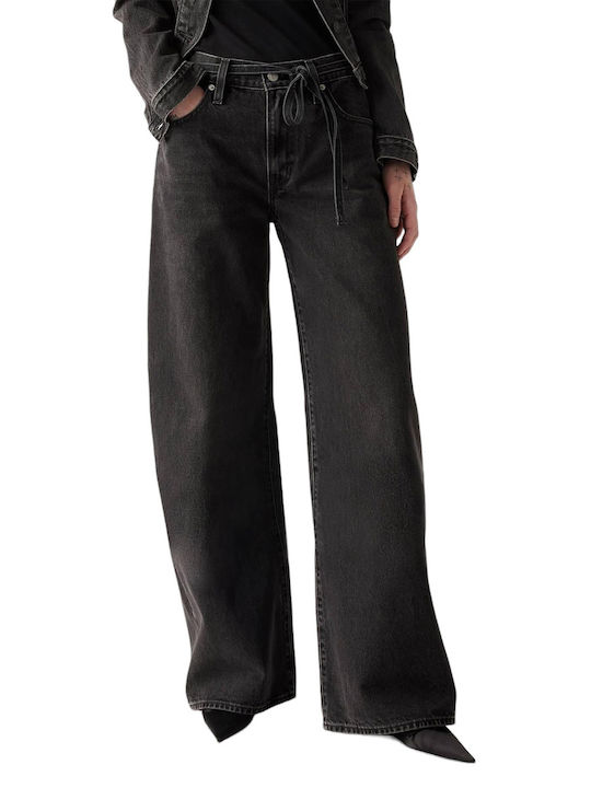 XL Straight Blugi Damă În Fit Lejer Negru