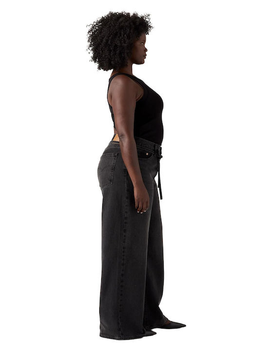 XL Straight Blugi Damă În Fit Lejer Negru
