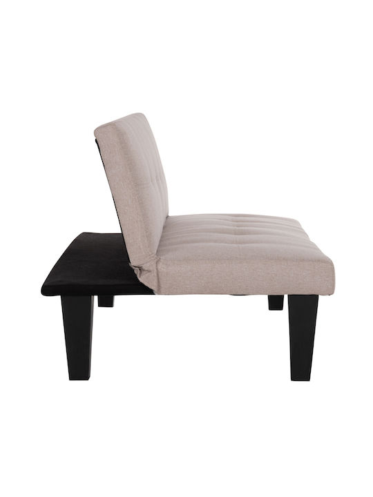 Koro Doppelsitzer Sofa Bett Künstliches Leder Beiges 165x75x64cm