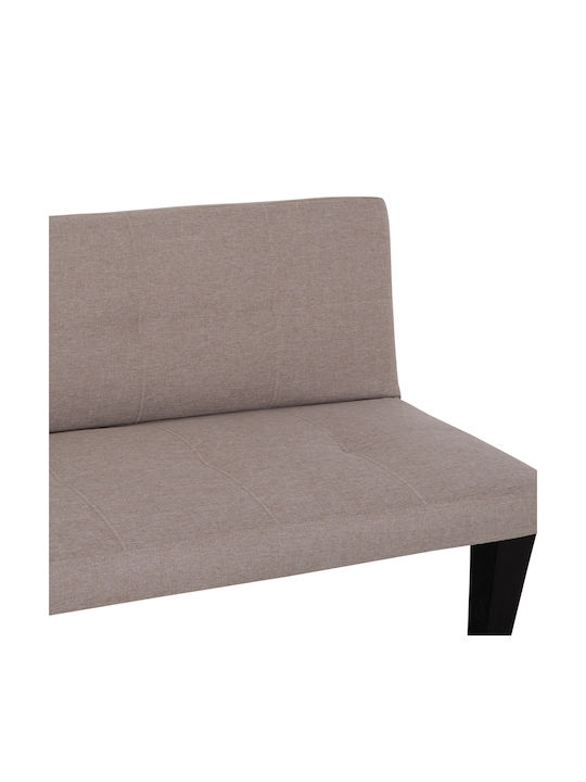 Koro Doppelsitzer Sofa Bett Künstliches Leder Beiges 165x75x64cm