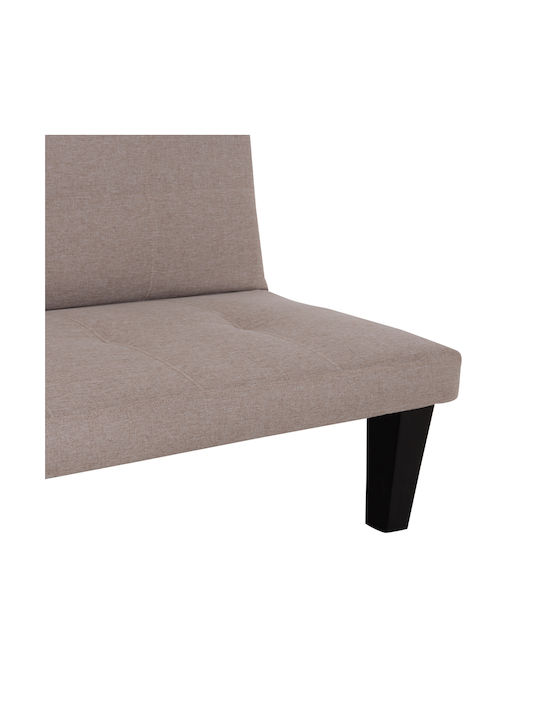 Koro Doppelsitzer Sofa Bett Künstliches Leder Beiges 165x75x64cm