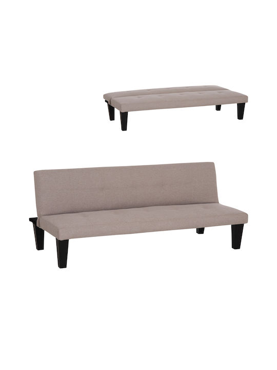 Koro Doppelsitzer Sofa Bett Künstliches Leder Beiges 165x75x64cm