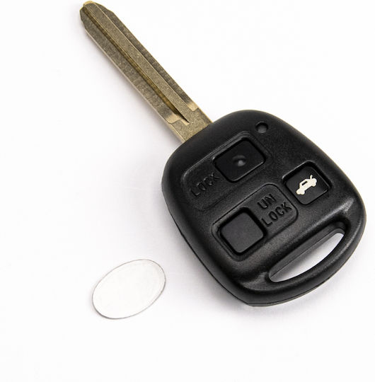 Дистанционно Ключ За Кола Електронно Toyota Avensis Yaris Land Cruiser Auris 3 Бутона