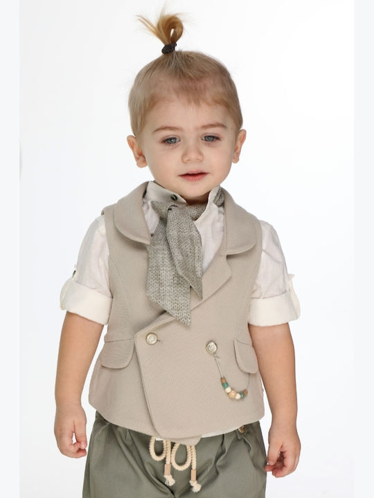 Mi Chiamo Taufkleidung für Jungen Khaki