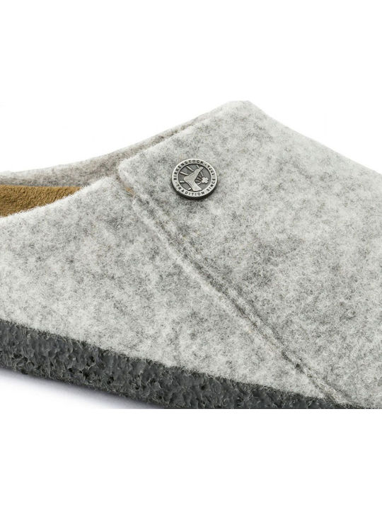 Zermatt Anatomical Woolen Women's Slippers Gray Narrow Fit