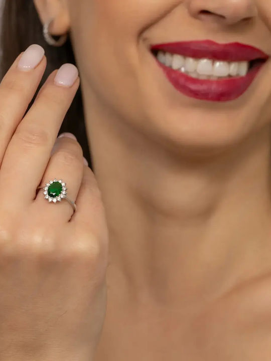 Damen Ring mit Zirkonia aus Silber