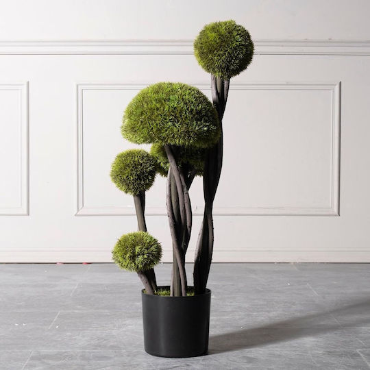 Supergreens Uv Τεχνητό Δέντρο Μπονσάι Moss ''mushroom'' Πενταπλό Πράσινο 90 Εκ