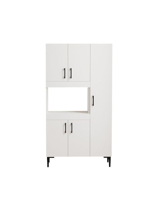 Defne Ντουλάπι Κάτω Φούρνου Λευκή Απόχρωση 89x37.5x160εκ.