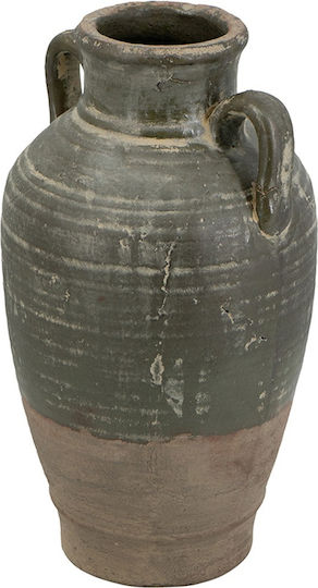 Artekko Βάζο Πήλινο Πορτοκαλί Φ22xΥ40cm