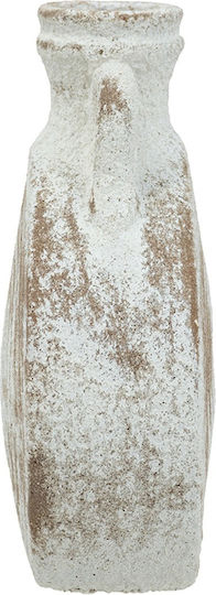 Artekko Διακοσμητικό Βάζο Κεραμικό Antique Λευκό Φ18.5xΥ23cm