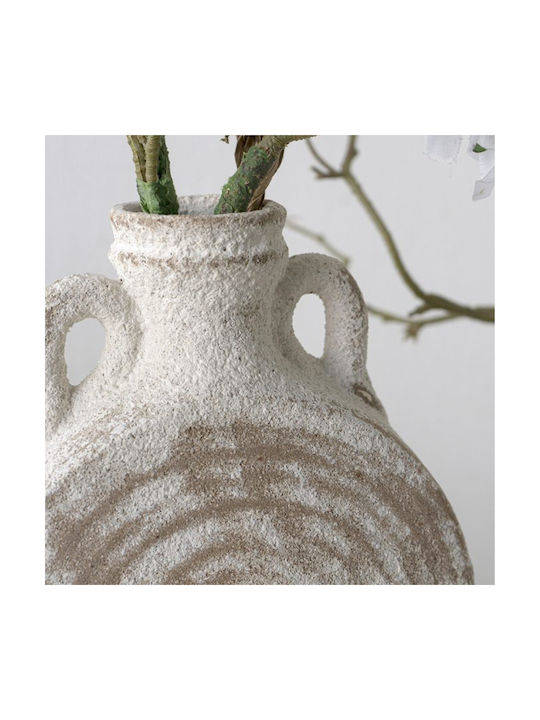 Artekko Decorative Vase Antique White 18.5x8x23cm