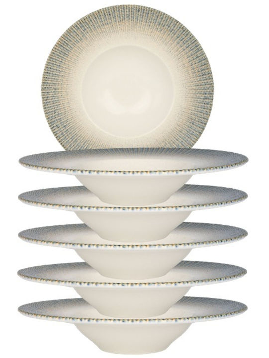 Bonna Sway Plate Pasta made of Porcelain Beige with Diameter 28cm