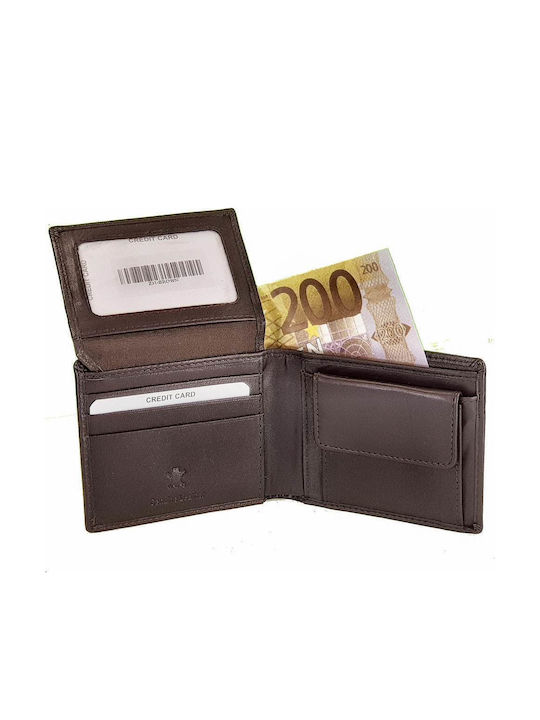 Leather Men's Wallet Classic with RFID Brown
