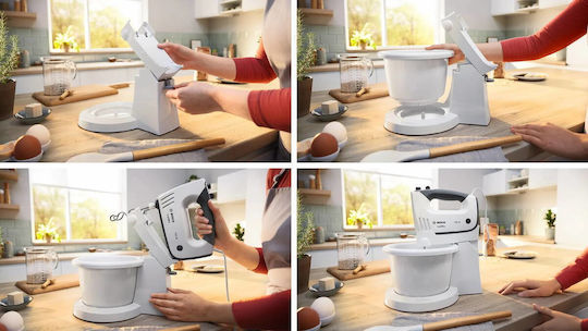 Bosch Μίξερ με Πλαστικό Κάδο Λευκό 750W