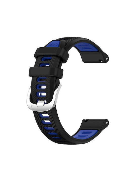 Λουράκι Ρολογιού Δύο Χρώματα Σιλικόνης Amazfit Bip 1s 20 Χιλ Μαύρο + Μπλε