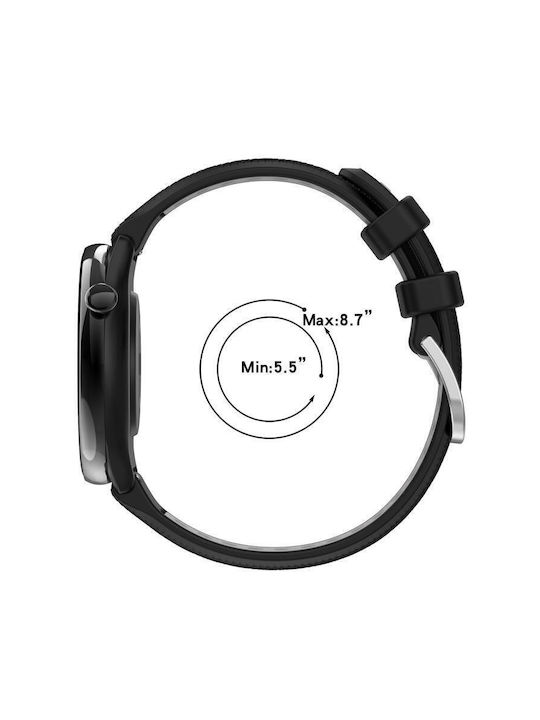 Watch Strap Two Colors Silicone Amazfit Bip 1s 20 Mm Starlight + Black