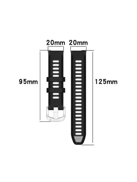 Watch Strap Two Colors Silicone Amazfit Bip 1s 20 Mm Midnight Blue + Starlight