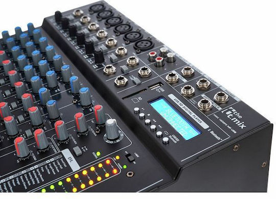 The t.mix 1202 FXMP USB Analoge Konsole 12 Kanäle mit Phantom Power & 6 XLR-Eingänge & Bluetooth