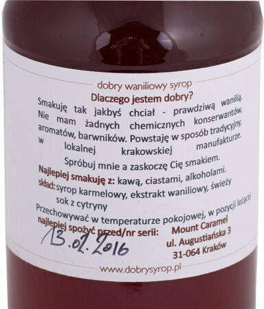 Mount Caramel Sirop pentru Cocktail cu Aroma Vanilie 500ml