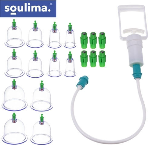 Set Chinese Vacuum Suction Cups Cupping Therapy Soulima 4-27292