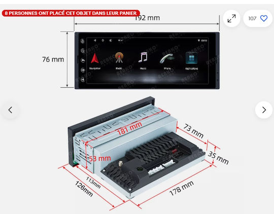 LM Digital Автомобилна Аудио Система 2004+ (Bluetooth/USB/Wi-Fi/GPS/Apple CarPlay/Android Auto)